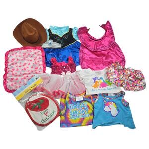 Build A Bear Accessories LOT Dresses Shirts Costume Cowboy Hat Mixed Outfits